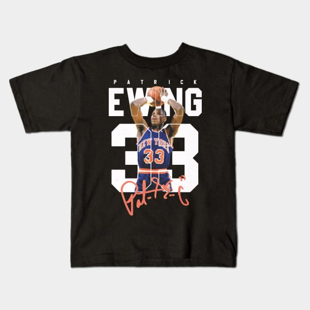 Patrick Ewing Original Aesthetic Tribute 〶 Kids T-Shirt by Terahertz'Cloth